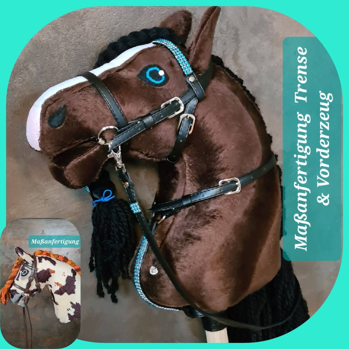 Hobby Horse Set Leder Trense PU und Vorderzeug mit Etsy Österreich