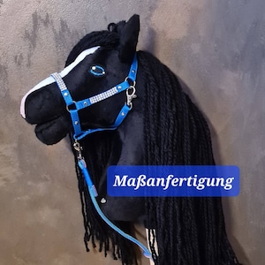 Hobby Horse Halter Set 3 x Rhinestones with Rope *Custom Made* also with Name Tag (optional)