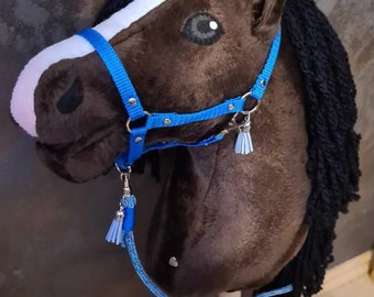 Set cavezza per Hobby Horse con corda di guida *SU MISURA* molti colori * anche con targhetta con il nome (opzionale)