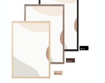 12x18 Wood Photo Frame No Mat: Wall Decor, Plexi Front
