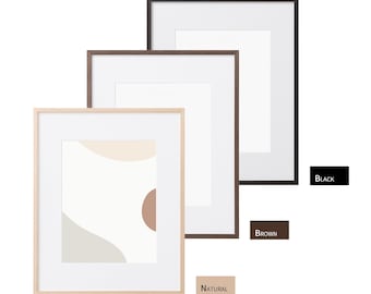 16x20 Wood Photo Frame with 11x14 Mat: Wall Decor, Plexi Front