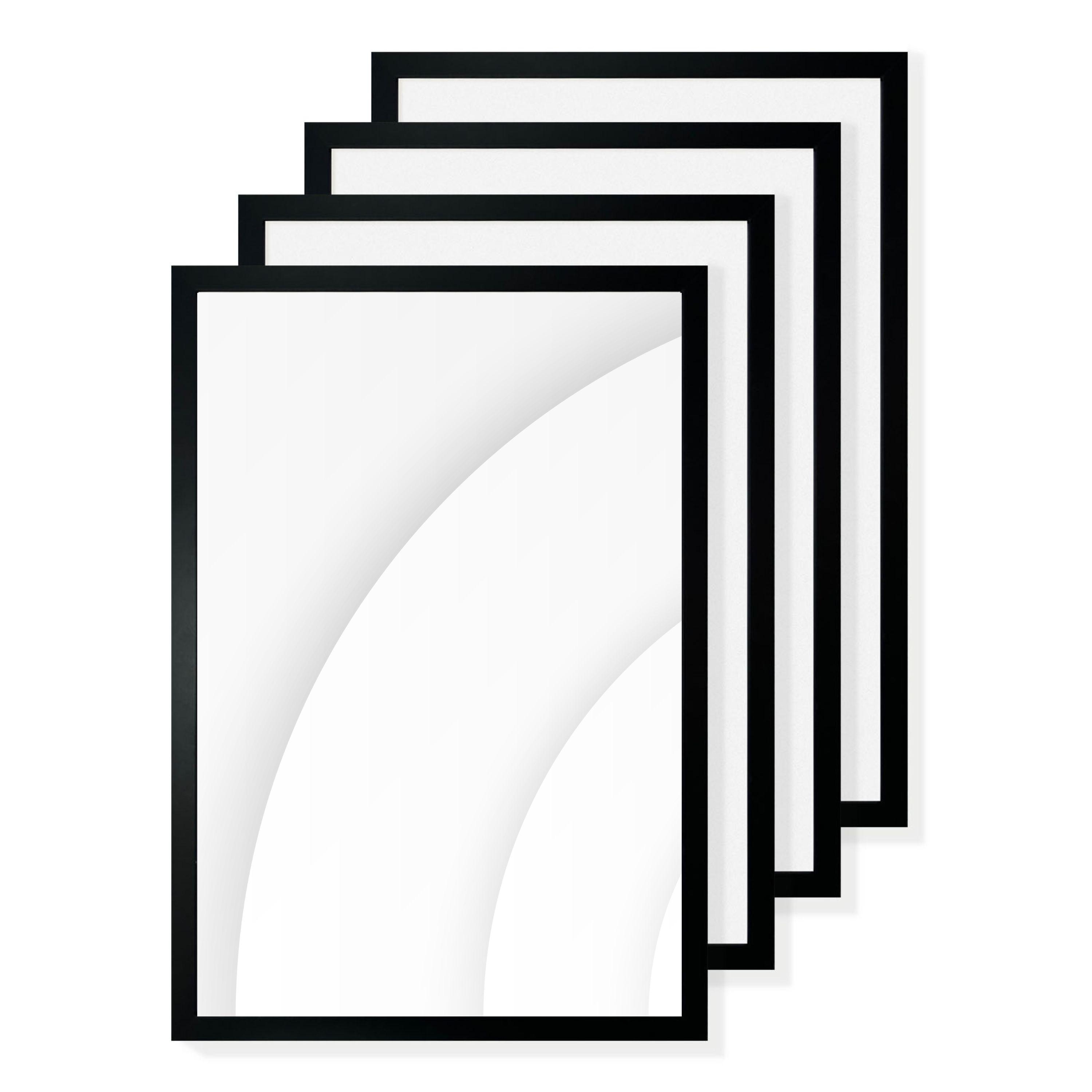 Golden State Art 2 Pack 12x18 Black Poster Frames – Horizontal/Vertical Wall Mount With Plexiglass