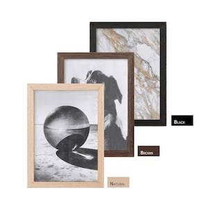 5x7 Wood Photo Frame with 4x6 Mat: Wall Decor, Plexi Front