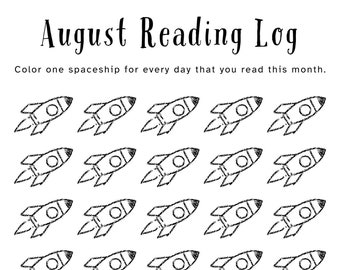 Digital Download / READING LOG / Kindergarten Reading Tracker / Elementary School Reading / Monthly Reading Log
