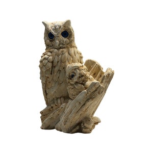 Owl Statue & Kid 17,5cm Owl Decor | Owl Figurine | Owl Ornament | Symbol of Wisdom | Owl Art | Owl Gift | Animal Figurines | Wisdom Symbol