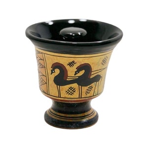 Warriors 7 × 6.5 cmm Pythagoras mug - Pythagorean Cup Greedy cup - Wine Cup of Justice - Fair Cup Handmade in Greece - Carruaje de caballos Taza
