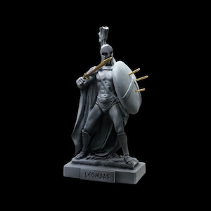King of Spartan Leonidas Statue 22 cm | Spartan King | Thermopylae | Warrior Statue | Ancient Greece | Art Deco Statue | Desk Decor |