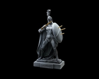 Leonidas Spartan King Statue | Ancient Greece Desk Decor (22 cm)
