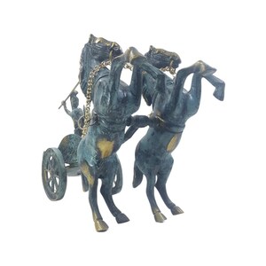 Chariot Achilles A(Large) 20×13cm| Greek handmade immortal in time solid bronze| Special gift that last forever  | Best idea For Greek Lover