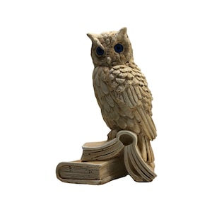 Owl Books Statue 17,5cm | Owl Decor | Owl Figurine | Owl Ornament | Symbol of Wisdom | Owl Art | Owl Gift | Animal Figurines | Wisdom Symbol