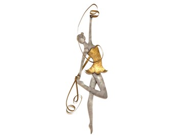 Metall Wandkunst Ballerina 28×10cm Hochzeit Geschenk Unikat Geschenk Jahrestag Geschenke WohnungSeinladung Geschenk Neues Zuhause Geschenk Moderne Wanddekoration Wandkunst