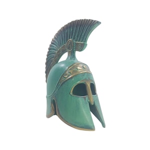 Leonidas Helmet 18×19cm | Greek Helmet | Museum Replica | Bronze Statue | Ancient Greece | War Helmet | Leonidas Helmet |