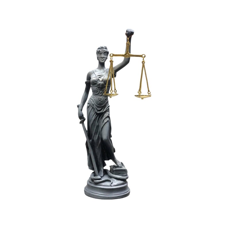 Lady Justice Statue of Goddess 26 Cm Greek Mythology Art Etsy