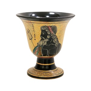 Pythagoras Cup 10.5 × 9.5cm Poseidon mug - Pythagorean Cup Greedy cup - Cup of Justice - Fair Cup Handmade in Greece  Posidonas Cup For Wine
