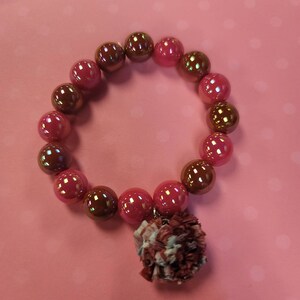 Pompom charm bracelet