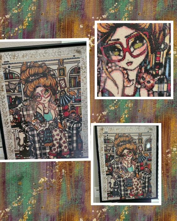 Crazy Cat Lady Diamond Painting Completed Diamond Art - Etsy