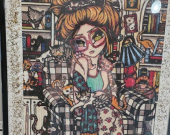 Crazy Cat Lady Diamond Painting Completed Diamond Art - Etsy