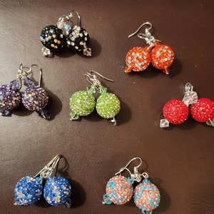 Bling earrings with Swarovski crystals