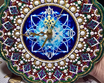 Time Patterns | Completed Diamond Art Clock