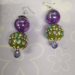 Specialty bead earrings with Swarovski crystals