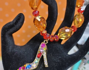 High heel charm bracelet