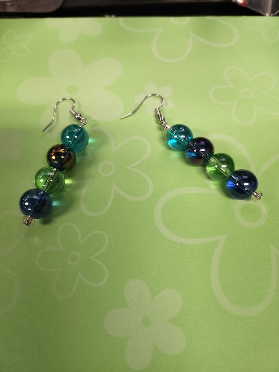 Glass Bead Earrings - Etsy
