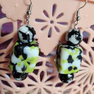 Handcrafted African bead earrings