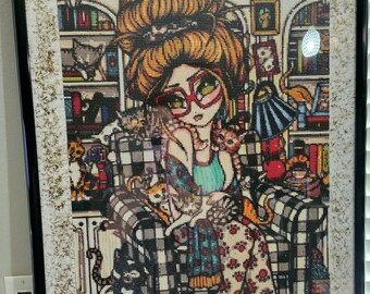Crazy Cat Lady Diamond Painting Completed Diamond Art - Etsy