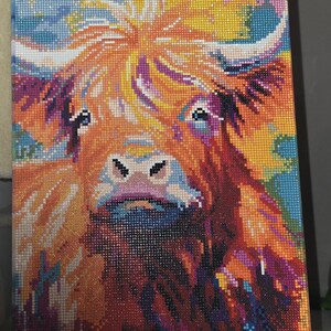 Highland Cow Diamond Art (Completed)