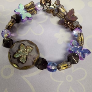 Czech glass beads stretchy bracelet