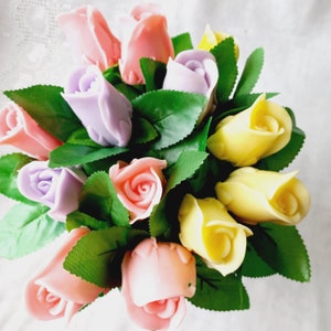 Roses, Savon floral, Cadeau, Décoration d&#39;intérieur, Parfumé.