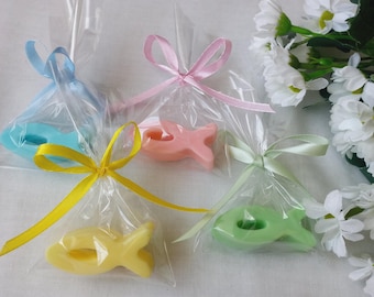 20 pcs mini Soap, Ichthys fish, Christian symbol, Baptism, First communion, Initiation, Church celebration.
