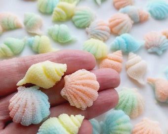 Mini soap, Shells, Bulk soap, Disposable soap, Bathroom, Guest soap, Sea party, Children's shower, Small soap.