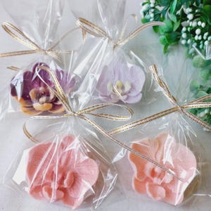 Elegante set di saponi floreali - Mini fiori di orchidea in fiore 20 pezzi