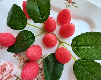 Mini Seife Erdbeeren, Festseife, Kinderfest, Braut Danksagung, Gästeseife, kleine Geschenke