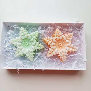 Christmas gifts, Snowflake soap, Winter soap, Birthday, Holiday Gift.