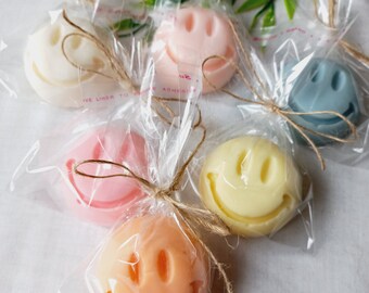 Mini jabones con cara sonriente: recuerdos para fiestas infantiles y regalos para bebés (10 unidades)