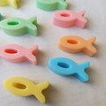 20 Mini Fish Soaps, Ichthys symbol, First communion, Initiation, Church celebration. Christian Favors product logo