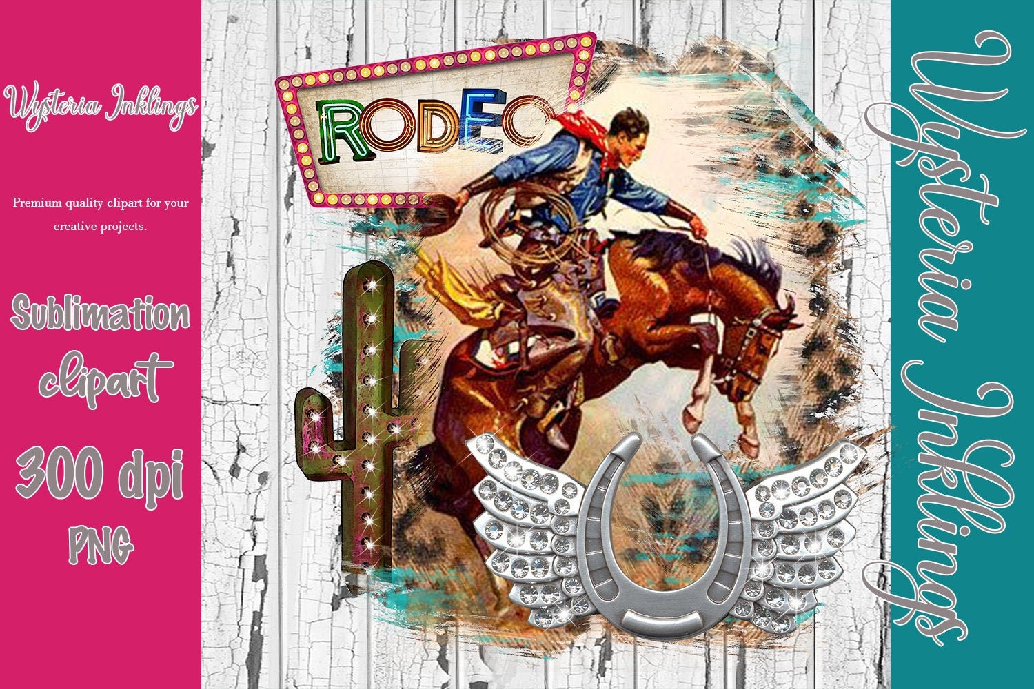 RODEO Western Punchy Sublimation Design PNG Sofortiger | Etsy