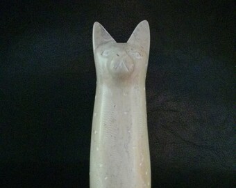 Small Soapstone Cat Carving