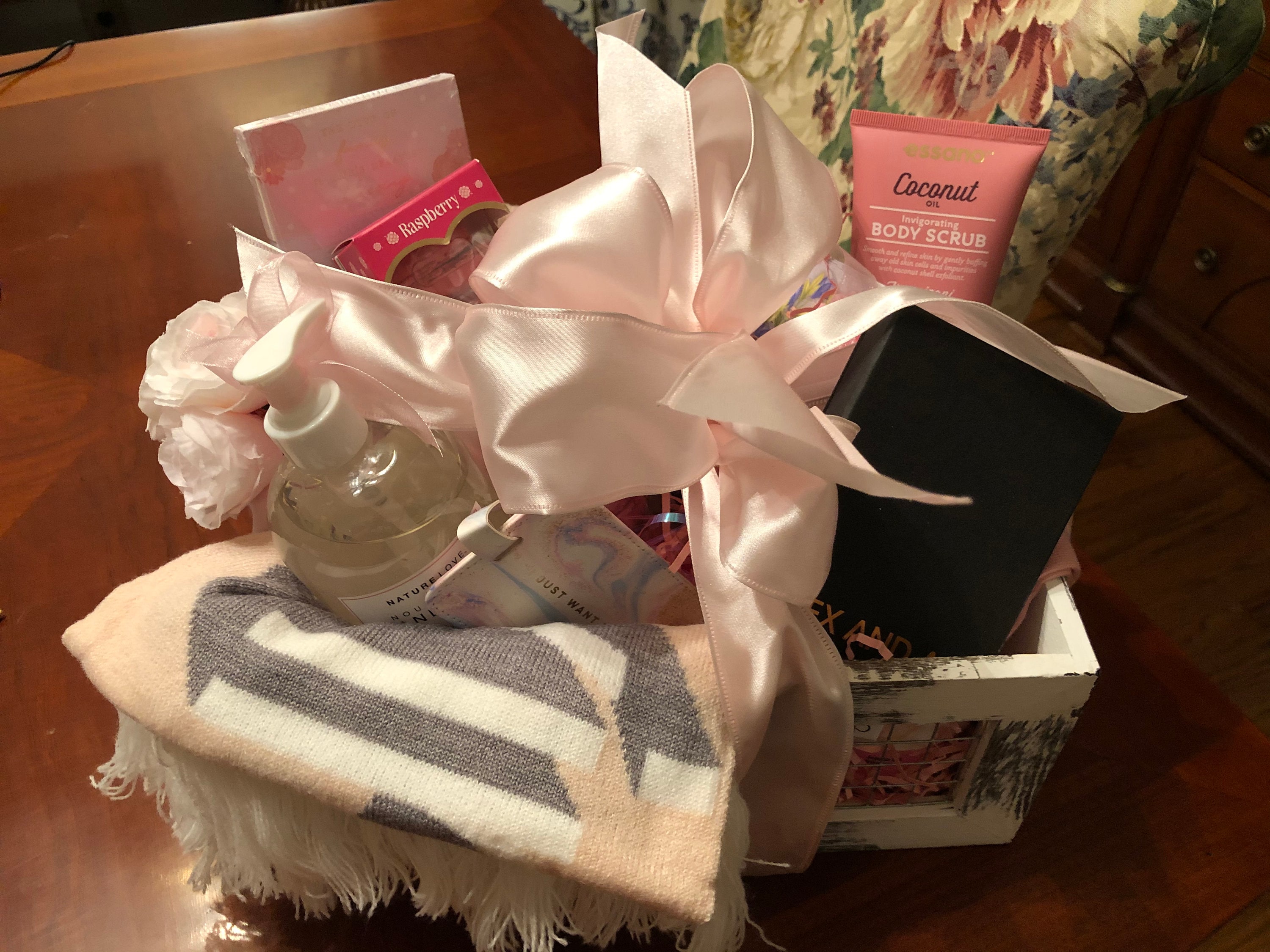 Pretty in Pink Gift Basket Etsy UK