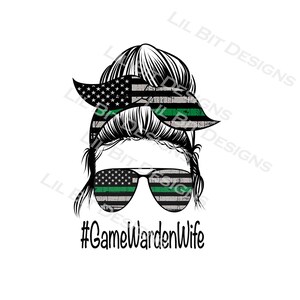 GameWardenWife, mom bun life png Sublimation Design Download