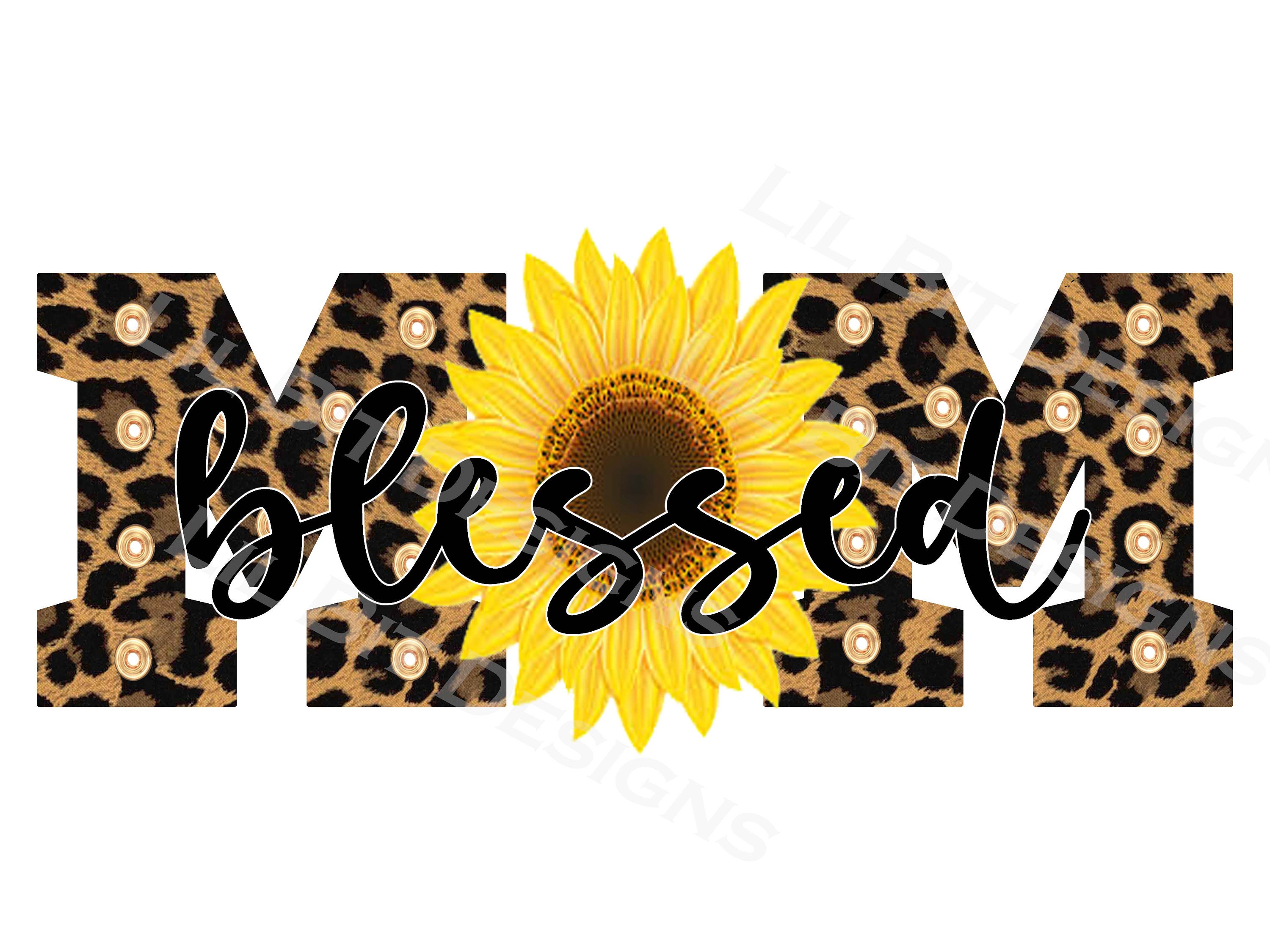 Mom sunflower blessed png download  etsy
