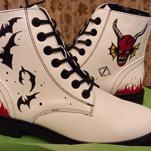 Spooky Hand-painted customizable boots