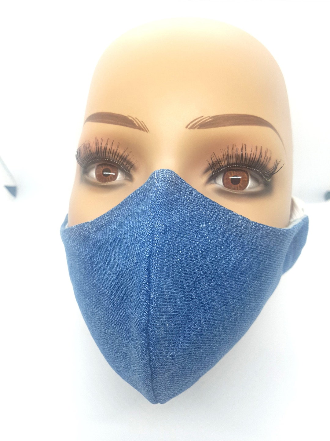 3 Layers 100% Denim Mask Reusable and Washable - Etsy