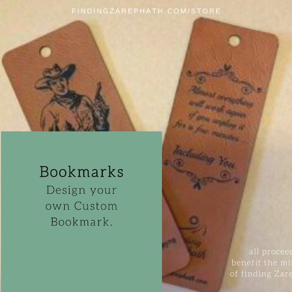 Personalized Engraved Leatherette Bookmark