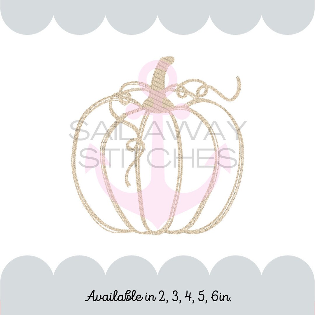 Bean Stitch Pumpkin Machine Embroidery Design (digital Download) - Etsy