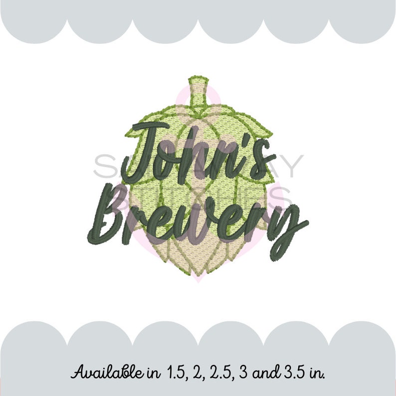 Hop Size Beer Hop Sketch Stitch Mini Machine Embroidery - Etsy