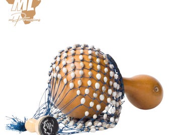 Authentic (small) Nigerian Shekere - Handmade African Percussion Instrument