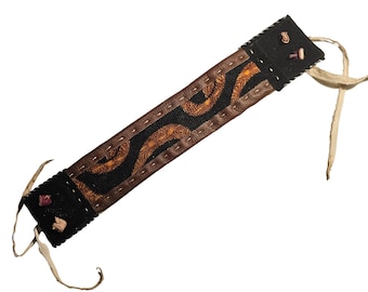Nigerian Talking Drum Strap: Leather Gangan & Omele Carry-on (37CM)